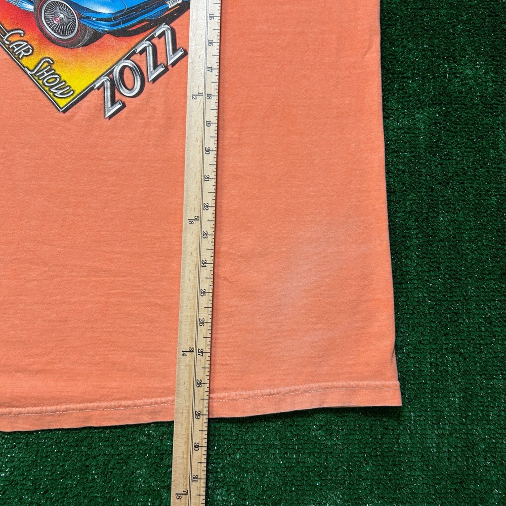 Comfort Colors T-Shirt Mens XL Salmon Adirondack Hot Rod Car Show Graphic Tee - Picture 5 of 8